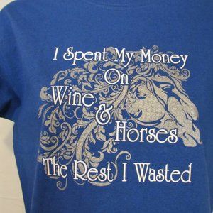 Gildan Cotton Tee "Wine & Horses"